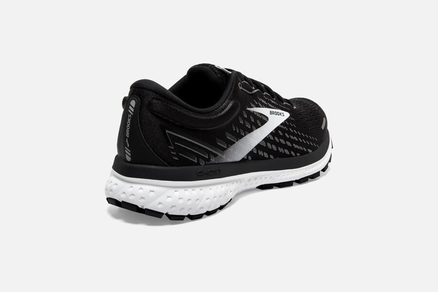 Brooks Ghost 13 Road Running Shoes Womens Black/White 168537-PCR